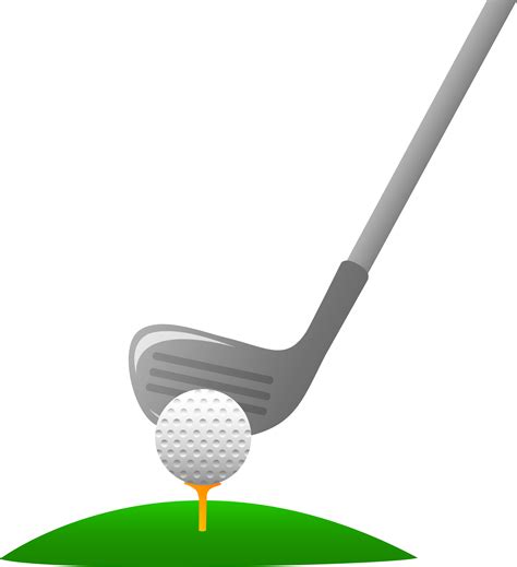 closeup  golf ball  club  clip art