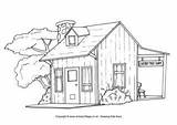 Coloring Farm House Farmhouse Colouring Clipart Pages Old Color Printable Houses Animal Webstockreview Choose Board sketch template