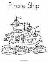 Coloring Pirate Ship Worksheet Sea Stormy Seas Skip Sailed Sailing Noodle Ahead There Little Red Twisty Print Outline Cursive Built sketch template