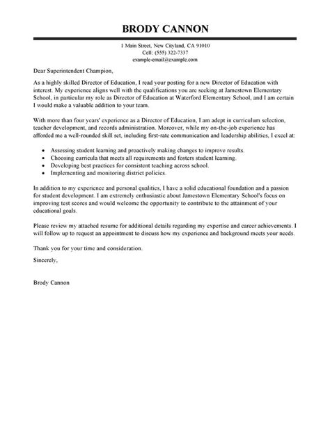 director cover letter examples myperfectresume