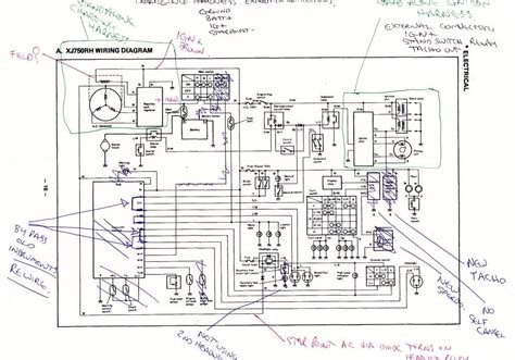 wiring diagram   yamaha xj maxim