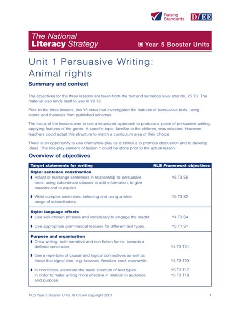 unit  persuasive writing animal rights