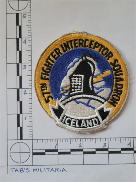Usaf Original Air Force 57th Fighter Interceptor Squadron Iceland Patch