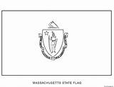 Coloring Flag State Massachusetts Pages Printable sketch template