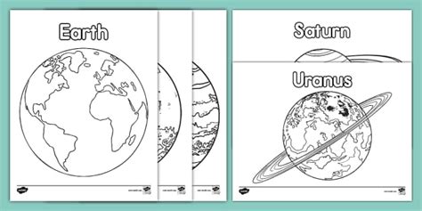 printable planets coloring page pack  kids twinkl usa