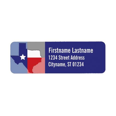 texas address labels zazzle