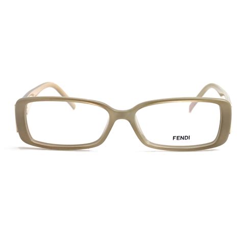 Fendi Eyeglasses Women Dark Beige Full Rim Rectangle 52 14 135 F975 264