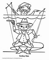 Coloring Pages Puppet Christmas Toys Cowboy Kids String Color Master Sheets Template Five Ages Sheet Nights Stage Honkingdonkey Fun Popular sketch template
