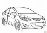 Mazda Coloring Sedan Pages Drawing 2009 Skip Main Cars sketch template