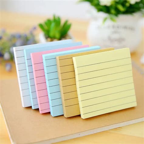 pcs creative simple kraft paper horizontal small note paper candy color square message note