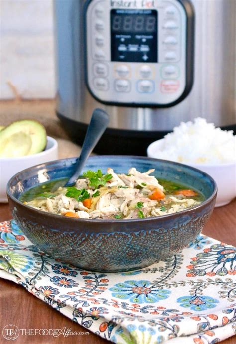 Instant Pot Chicken Soup Soothe The Soul Beat The Flu The Foodie
