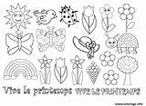 Coloriage Maternelle Printemps Dessin Imprimer Colorier Fleur Imprimé sketch template