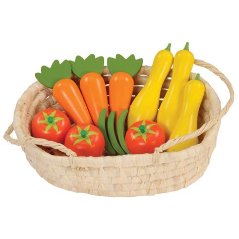 harvest basket wooden vegetables  activity cards