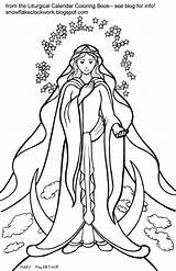 Mary Coloring Pages Virgin Catholic Color Solemnity Printable Getcolorings Getdrawings sketch template