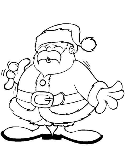 santa colouring pages printable     collection