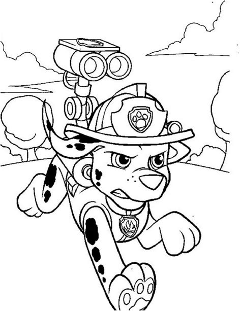 marshall paw patrol  coloring page  printable coloring pages