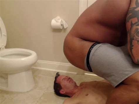 evil big guy farting on a slave male farting porn at