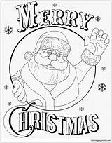 Merry Christmas Santa Drawing Clipart Coloring Pages Color Kids Xmas Claus Printable Card Fun Drawings Kindergarten Cute Teenagers Easy Actives sketch template