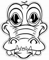 Caretas Cocodrilo Crocodile Mascaras Mask Alligator Selva Masks Pintar Occuper Coloriage Recortables Masque Puppet Ninos Maskers Caiman Carnaval Verob Masques sketch template