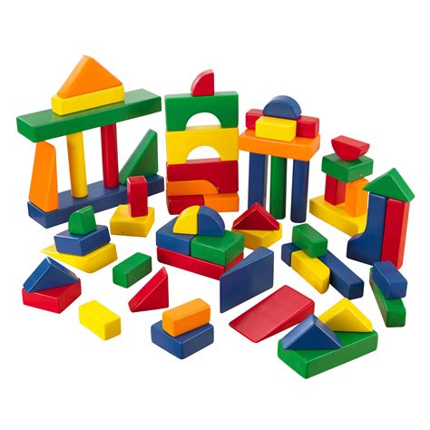 kidkraft  piece wooden block set primary primary colors wooden