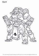Overwatch Orisa Draw Step Drawing Pages Coloring Tutorials Tutorial Drawingtutorials101 Learn Drawings Choose Board sketch template