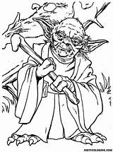 Yoda Jedi sketch template