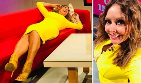 carol vorderman countdown star s curves on full display in clingy