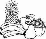 Coloring Pages Salad Fruit sketch template