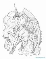 Nightmare Pony Mlp Getcolorings Pict Malvorlagen sketch template