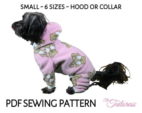 small   dog pyjama  sewing pattern etsy