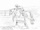 Paard Pferde Springend Ruiter Jumper Showjumping Ausmalbilder Sheets Downloaden Griffin sketch template