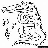 Coloring Music Pages Color Musical Instruments Sheets Crocodile Worksheets Cymbals Theatre Printable Note Colouring Elementary Thecolor Instrument Notes Playing Animal sketch template