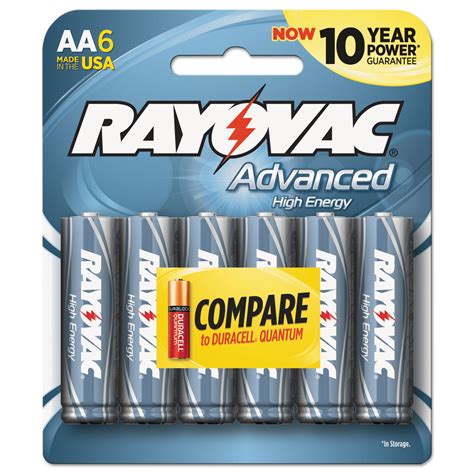 Rayovac® Alkaline High Energy Batteries Aa 6 Pk National Everything