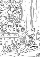 Geisha Giappone Japonais Adulti Erwachsene Malbuch Fur Yumeji Takehisa Japon Coloriages Adultes 1884 Réalisé Représentant Justcolor Galerie sketch template