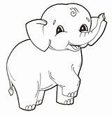 Coloring Elephant Baby Pages Cute Drawing Cartoon Elephants Printable Outline Supercoloring Preschoolers Calf Color Print Sheets Colouring Getdrawings Kids Categories sketch template