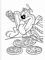 Coloring Pizza Pages Print Devil Tasmanian Sheet Looney Printable Cartoon Hobbies Packed Baby Clipart Comments Getdrawings Drawing Tunes Color Library sketch template