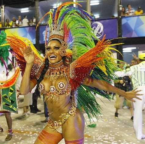 Image Members Of The Mocidade Samba School Dance In Rio