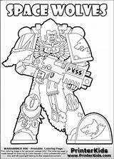 Coloring Warhammer 40k Pages Space Marine Drawings 53kb Template Wolves sketch template