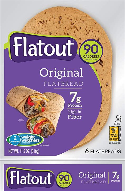 Flatout Flatbread Light Wraps 6 Wraps Original