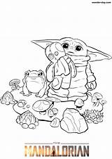 Yoda Baby Coloring Pages Printable Wonder Frog Adults sketch template