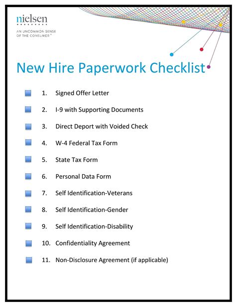 printable  employee checklist template