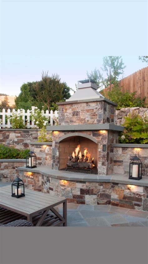 pin  elizabeth fortier  backyard outdoor fireplace patio backyard fireplace outdoor