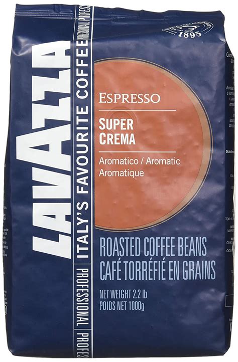 amazoncom lavazza italian super crema espresso  bean  pack    lb bags
