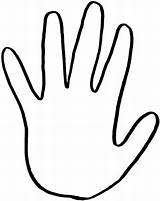 Template Clipart Handprint Printable Hand Library Left sketch template