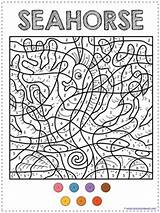 Number Color Ocean Animals Coloring Pages Animal Numbers Printable Kids Summer Paint Colouring Sheets Read Choose Board sketch template