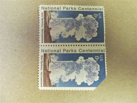 us 1972 8c old faithful yellowstone national parks centennial stamps lot 1