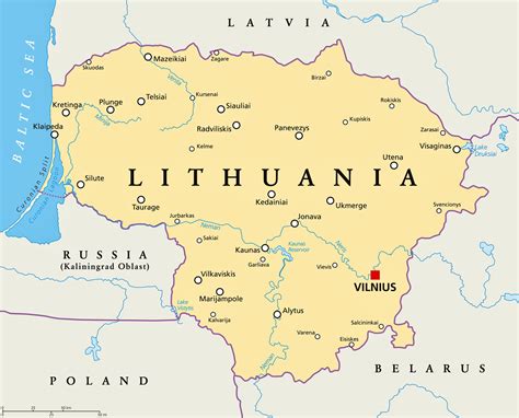 lithuania maps printable maps  lithuania