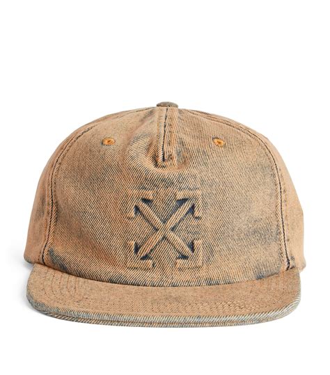 off white orange denim arrow baseball cap harrods uk