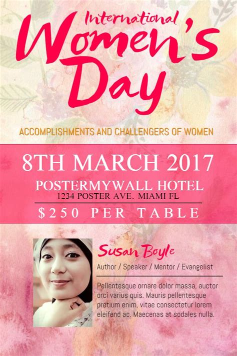 copy of women s day poster template