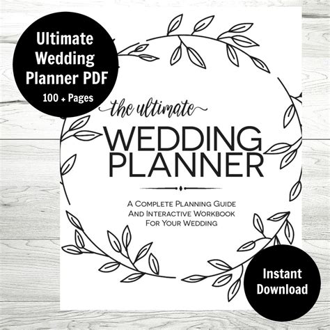 wedding planner printable wedding binder wedding checklist